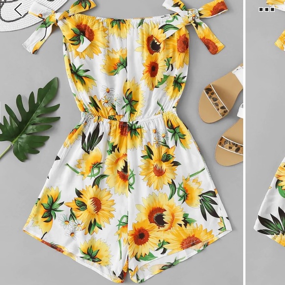 sunflower romper womens